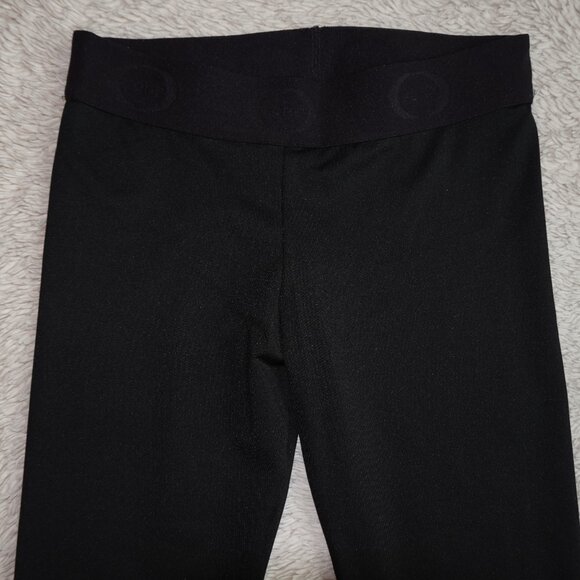 Girls Gymnastics Wide Band Black Ozone Leggings - Size Youth Large - 22" Inseam - Picture 2 of 4